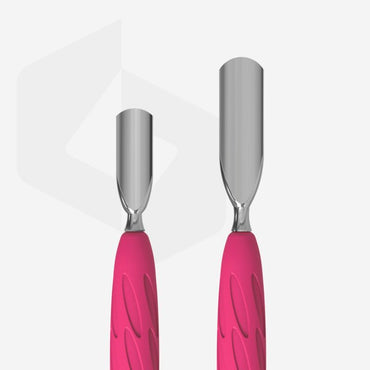 Manicure pusher with silicone handle “Gummy” UNIQ 10 TYPE 1 (wide rounded pusher + narrow rounded pusher) image 1