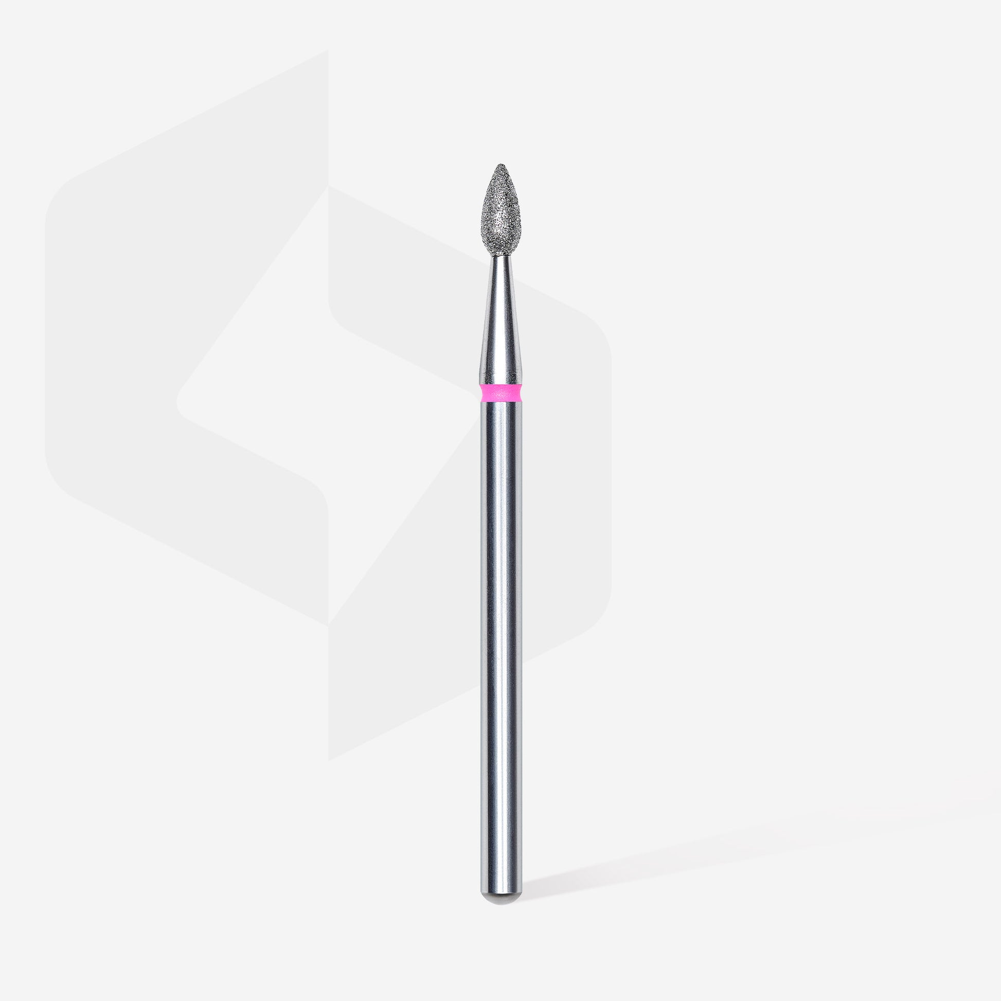 Diamond nail drill bit, "drop" , red, head diameter 2,3 mm/ working part 5 mm image 1