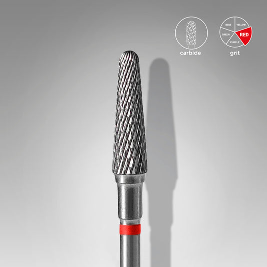 Carbide nail drill bit, “frustum” red, head diameter 4 mm / working part 13 mm image 0