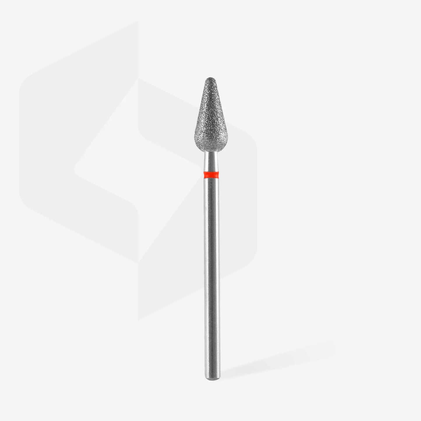 Diamond nail drill bit rounded pear red EXPERT head diameter 5 mm / working part 12 mm image 1