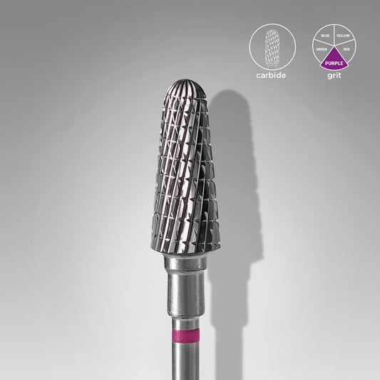 Carbide nail drill bit, “frustum” purple, head diameter 6 mm / working part 14 mm image 0