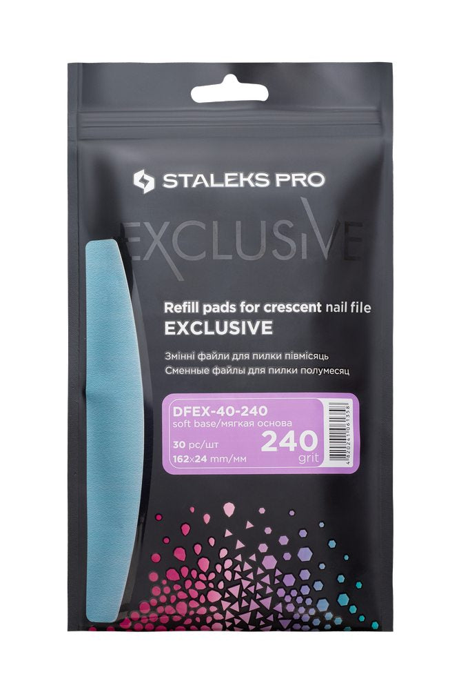 Disposable files for crescent nail file (soft base) EXCLUSIVE 40 240 grit (30 pcs) image 4