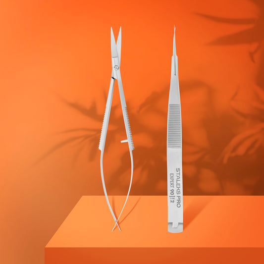 Professional micro scissors for eyebrows modeling EXPERT 90 TYPE 2 image 0