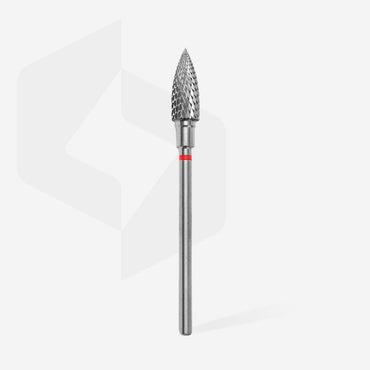 Carbide nail drill bit, “flame” , red, head diameter 5 mm / working part 13.5 mm image 1