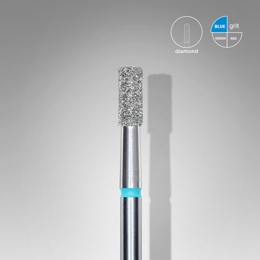Diamond nail drill bit, "cylinder", blue, head diameter 2.5 mm/ working part 6 mm image 0