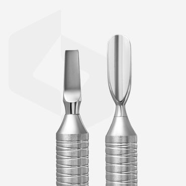 Hollow manicure pusher EXPERT 100 TYPE 5 (rounded pusher + straight blade) image 1