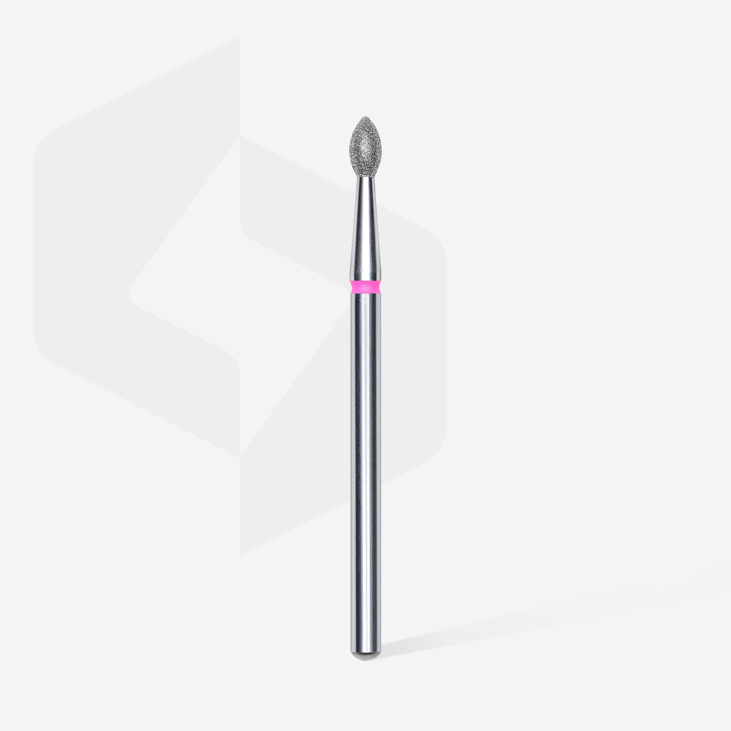 Diamond nail drill bit, pointed "bud" , red, head diameter 2.5 mm/ working part 4.5 mm (6 pcs) image 1