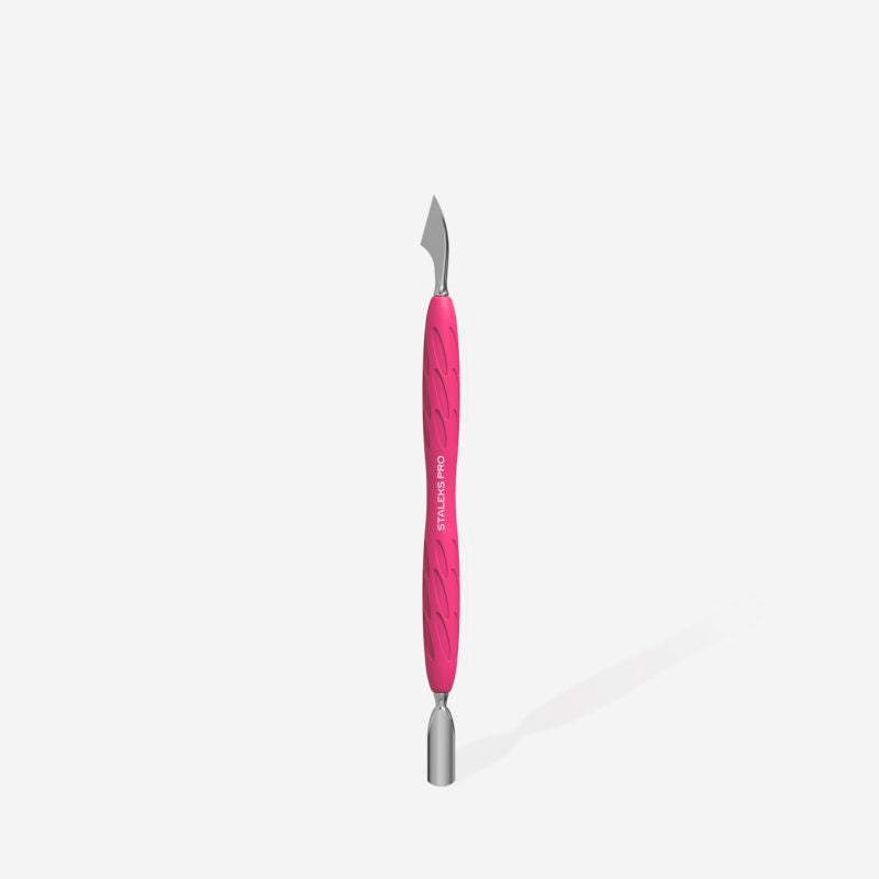 Manicure pusher with silicone handle “Gummy” UNIQ 10 TYPE 2 (narrow rounded pusher + slanted pusher) image 2