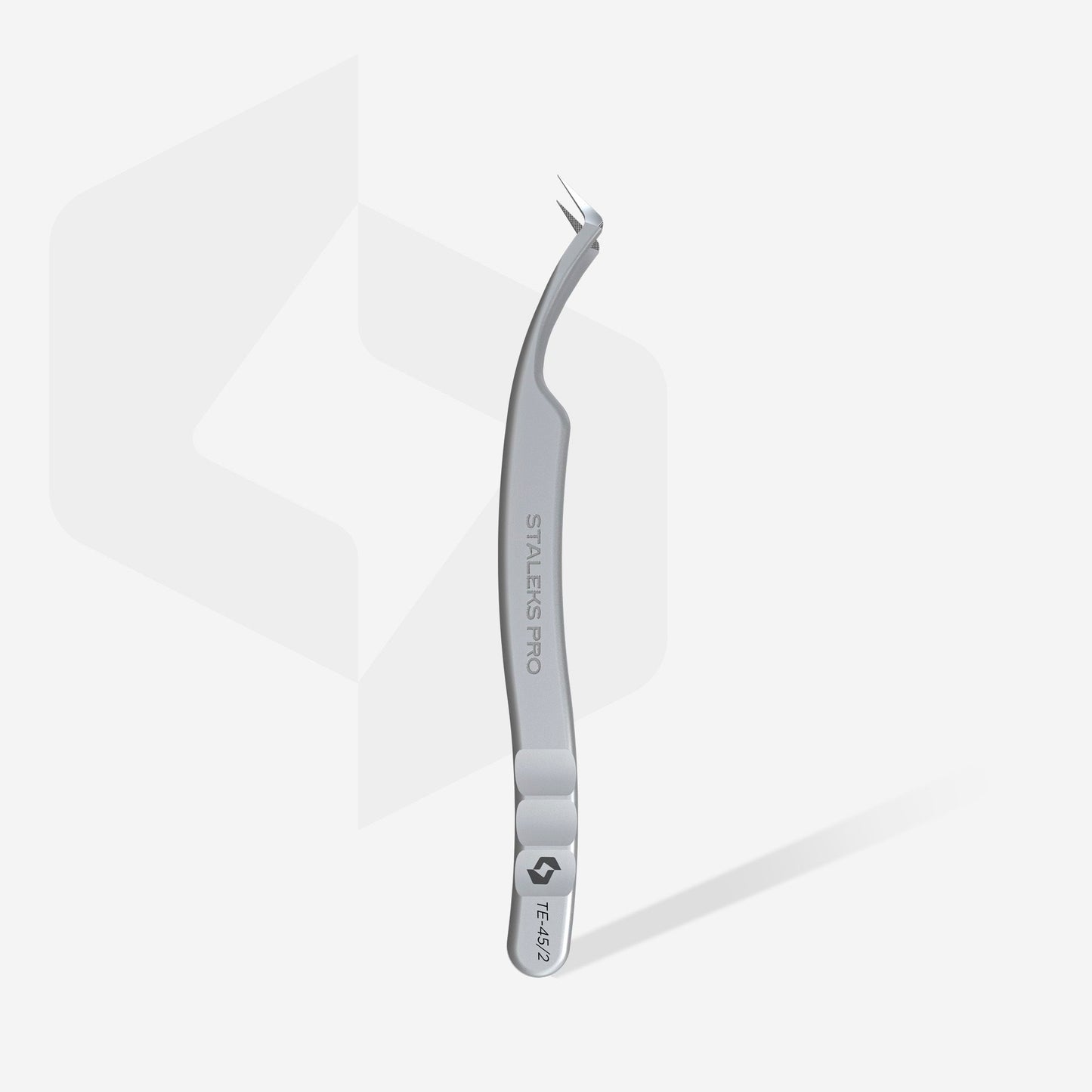 Professional eyelash tweezers with fiber tips EXPERT 45 TYPE 2 (L-shaped, 40′) image 1