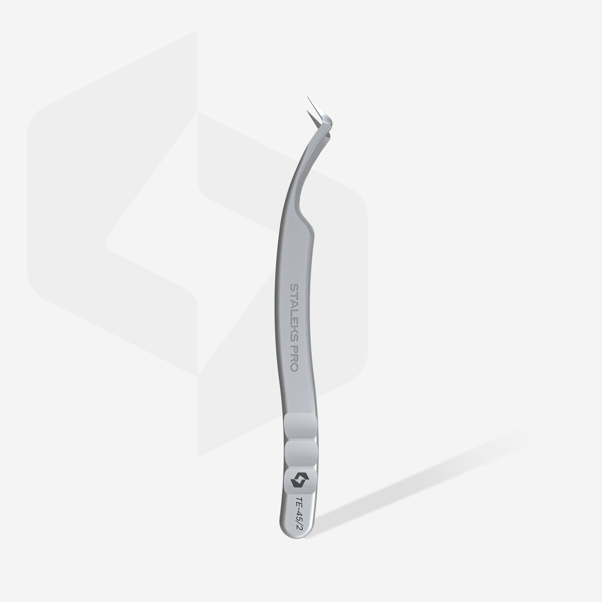 Professional eyelash tweezers with fiber tips EXPERT 45 TYPE 2 (L-shaped, 40′) image 1