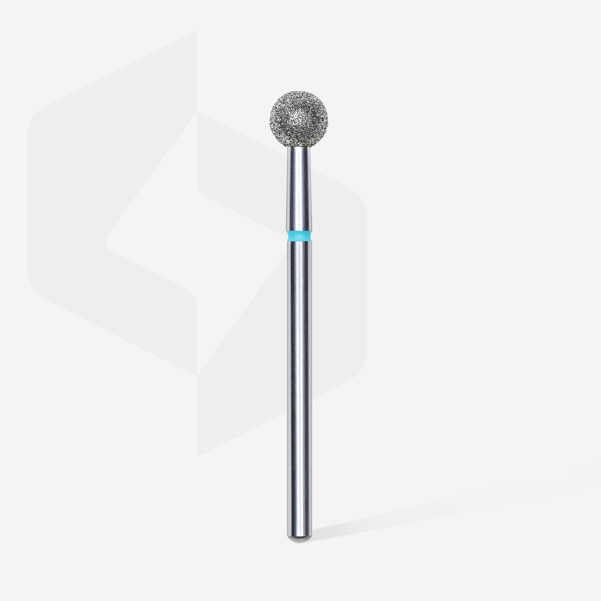Diamond nail drill bit, "ball", blue, head diameter 5 mm image 1