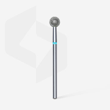 Diamond nail drill bit, "ball", blue, head diameter 5 mm image 1
