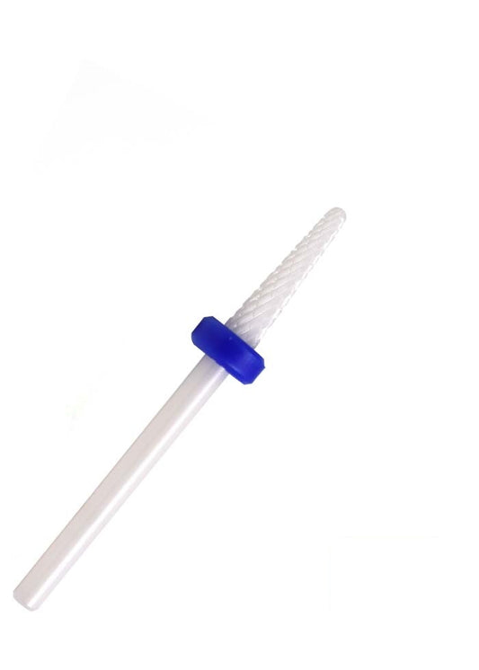 Small Cone Ceramic Nail Drill Bit. Blue image 0