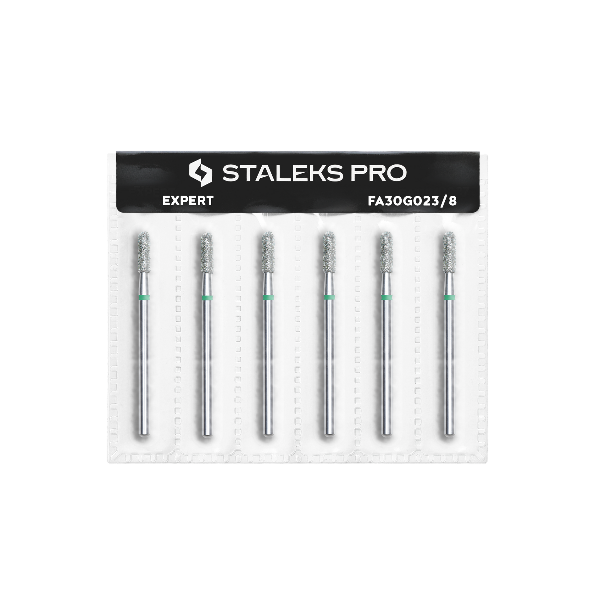 Diamond nail drill bit, rounded "cylinder", green, head diameter 2.3 mm/ working part 8 mm image 2