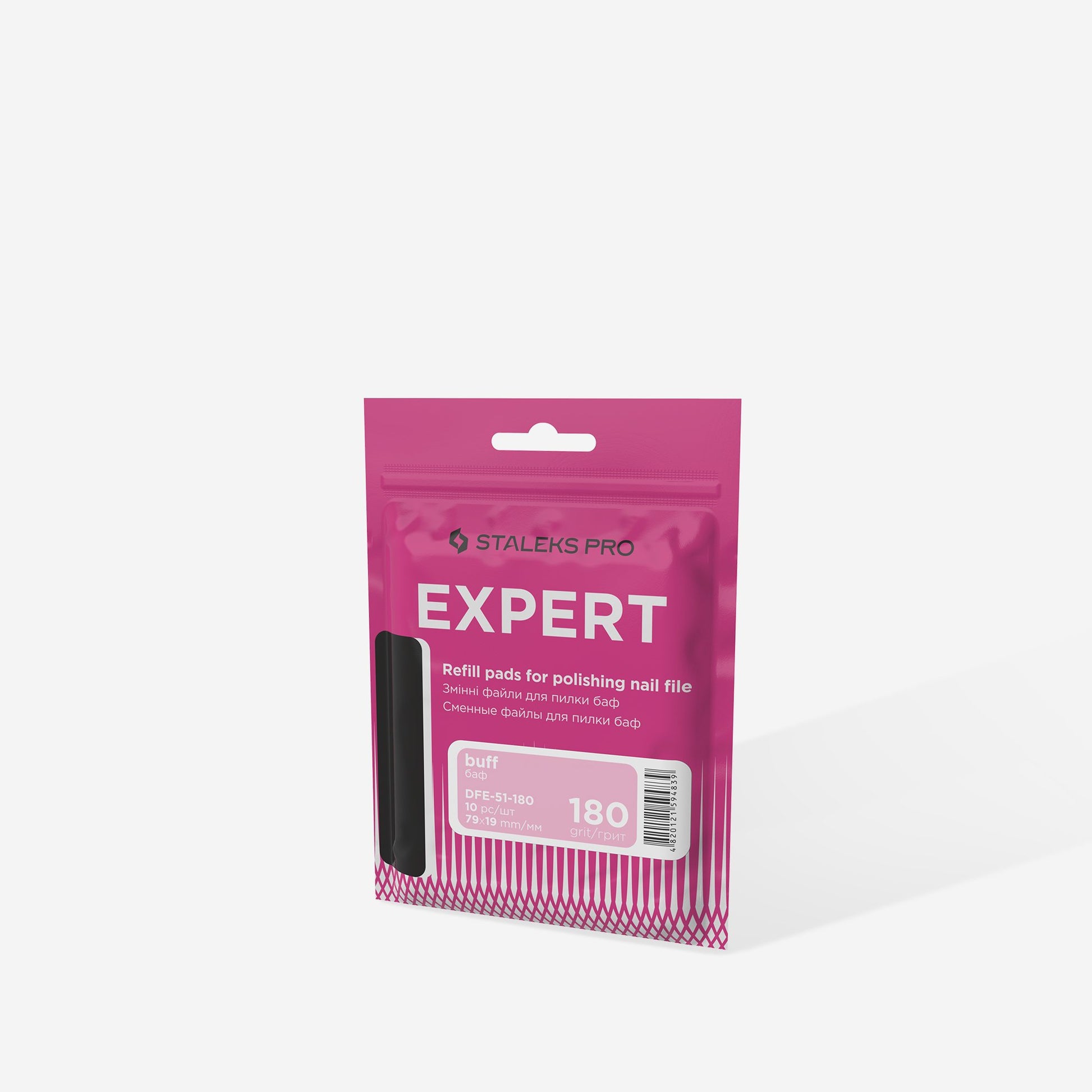 White refill pads for polishing nail file Staleks Pro Expert 51, 180 grit image 2
