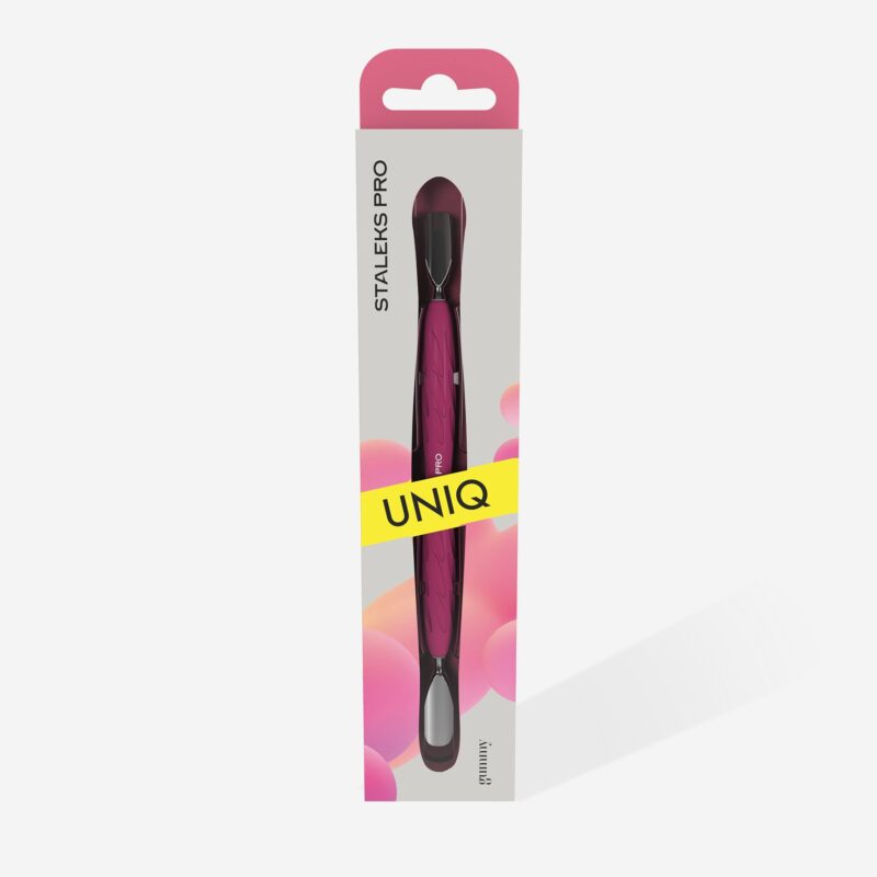 Manicure pusher with silicone handle “Gummy” UNIQ 10 TYPE 1 (wide rounded pusher + narrow rounded pusher) image 3
