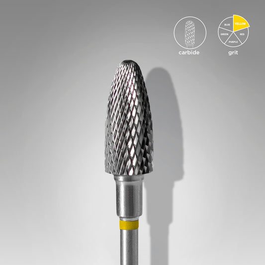 Carbide nail drill bit, “corn” yellow, head diameter 6 mm / working part 14 mm image 0