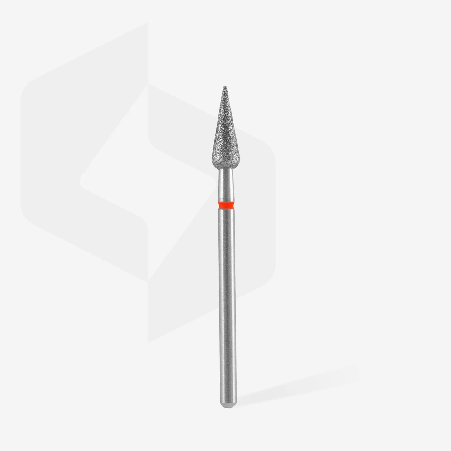 Diamond nail drill bit pointed pear red EXPERT head diameter 4 mm / working part 12 mm image 1