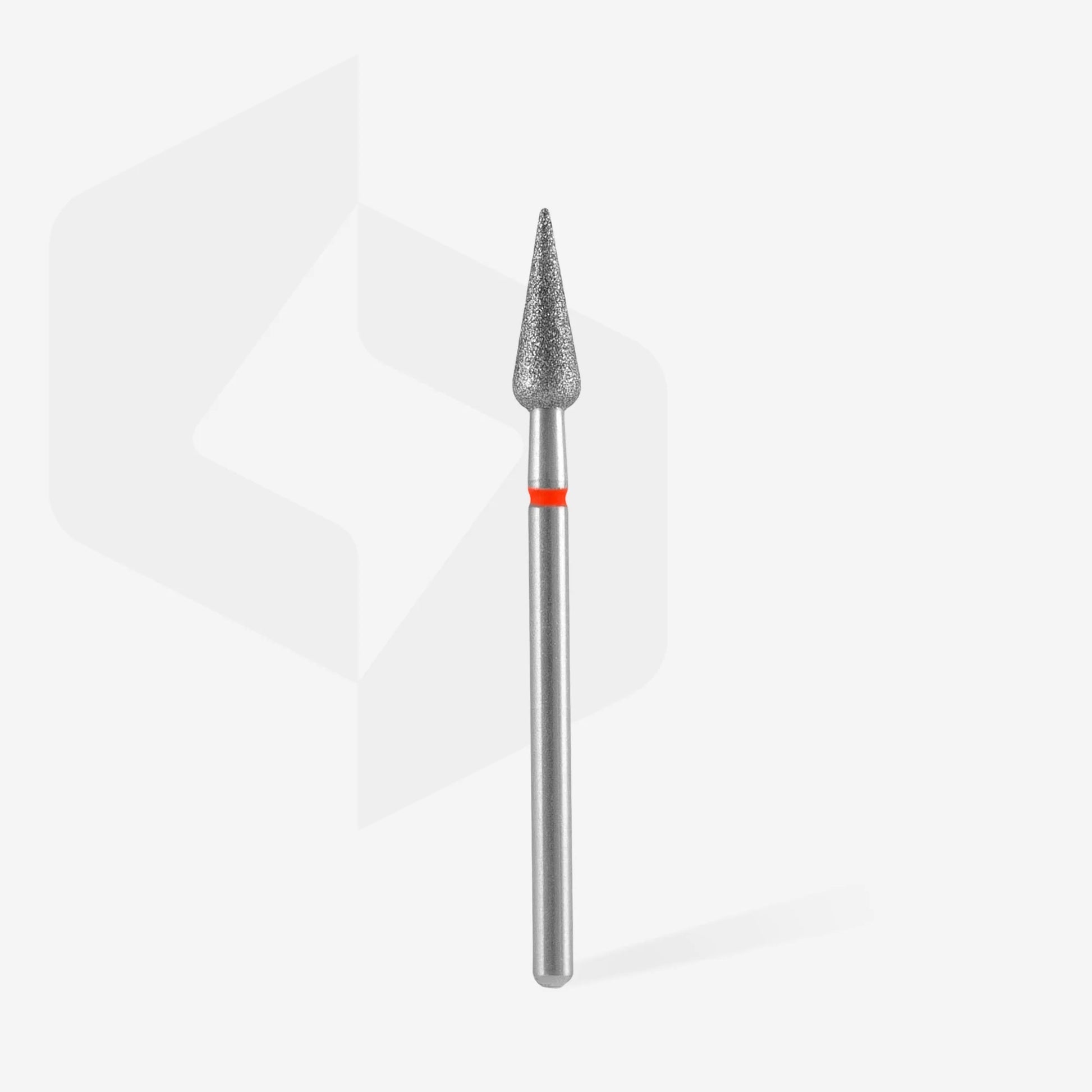 Diamond nail drill bit pointed pear red EXPERT head diameter 4 mm / working part 12 mm image 1