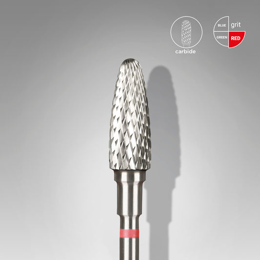 Carbide nail drill bit, "corn", red, head diameter 5 mm/ working part 13 mm image 0