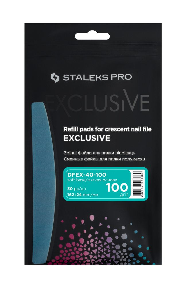 Disposable files for crescent nail file (soft base) EXCLUSIVE 40 100 grit (30 pcs) image 3