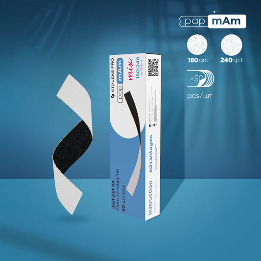 Disposable double-sided files papmAm Mix EXPERT 22 180/240 grit (50 pcs) image 0
