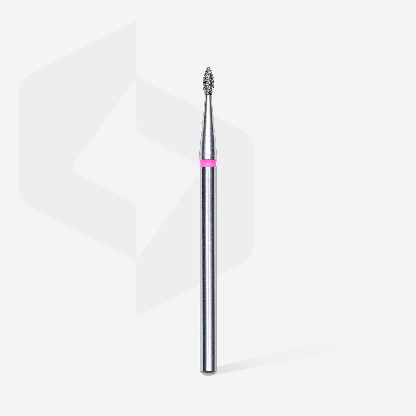 Diamond nail drill bit, "drop" , red, head diameter 1.6 mm/ working part 4 mm image 1