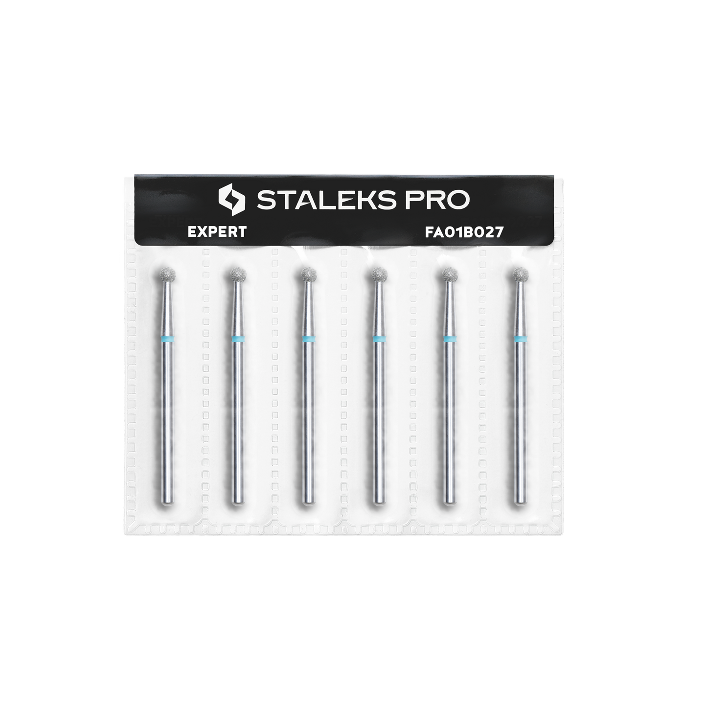 Diamond nail drill bit, "ball", blue, head diameter 2.7 mm image 2