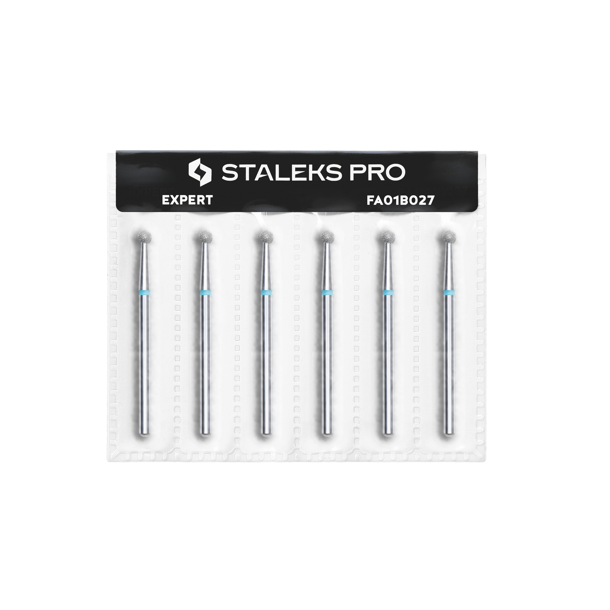 Diamond nail drill bit, "ball", blue, head diameter 2.7 mm image 2