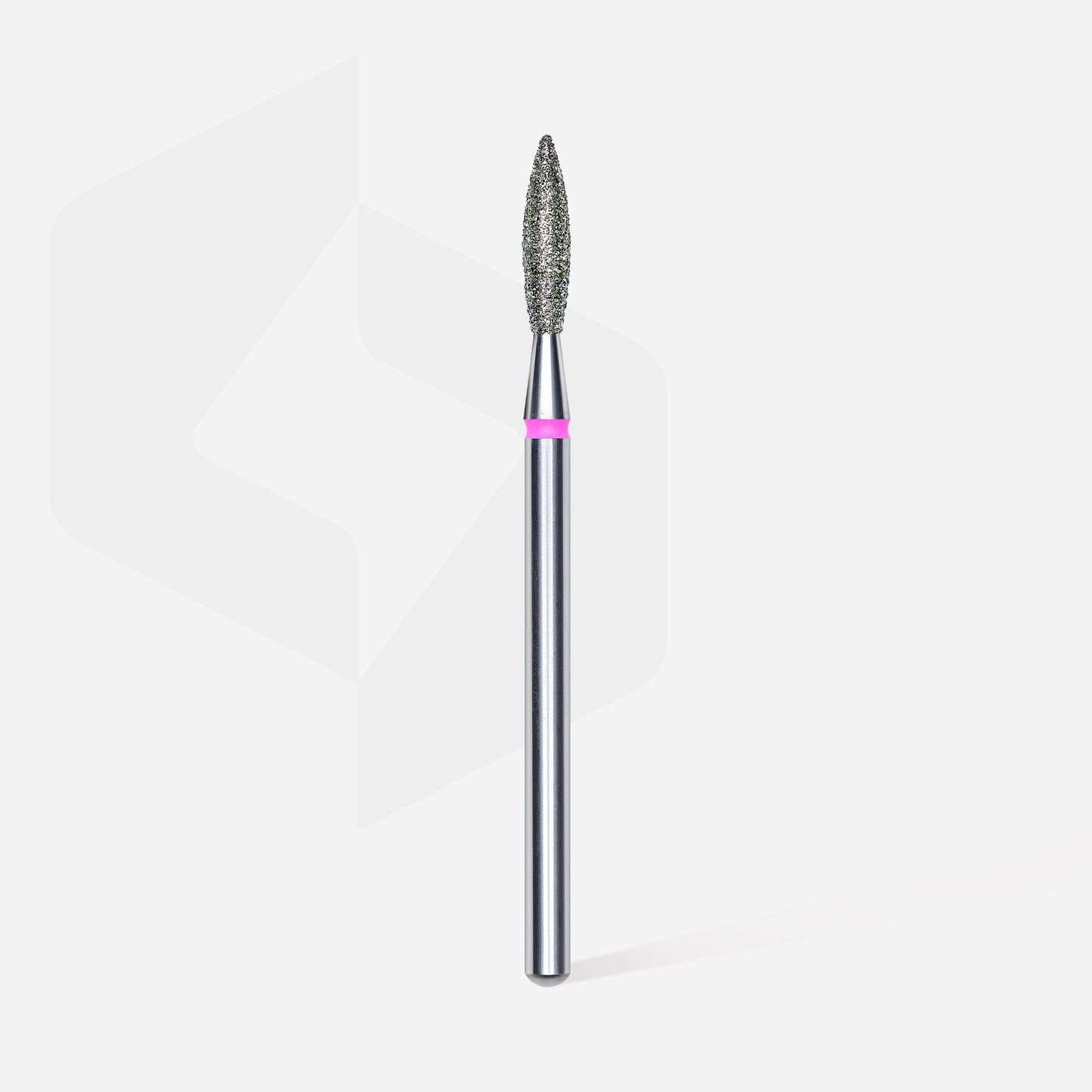 Diamond nail drill bit, "flame" , red, head diameter 2,3 mm/ working part 10 mm image 2