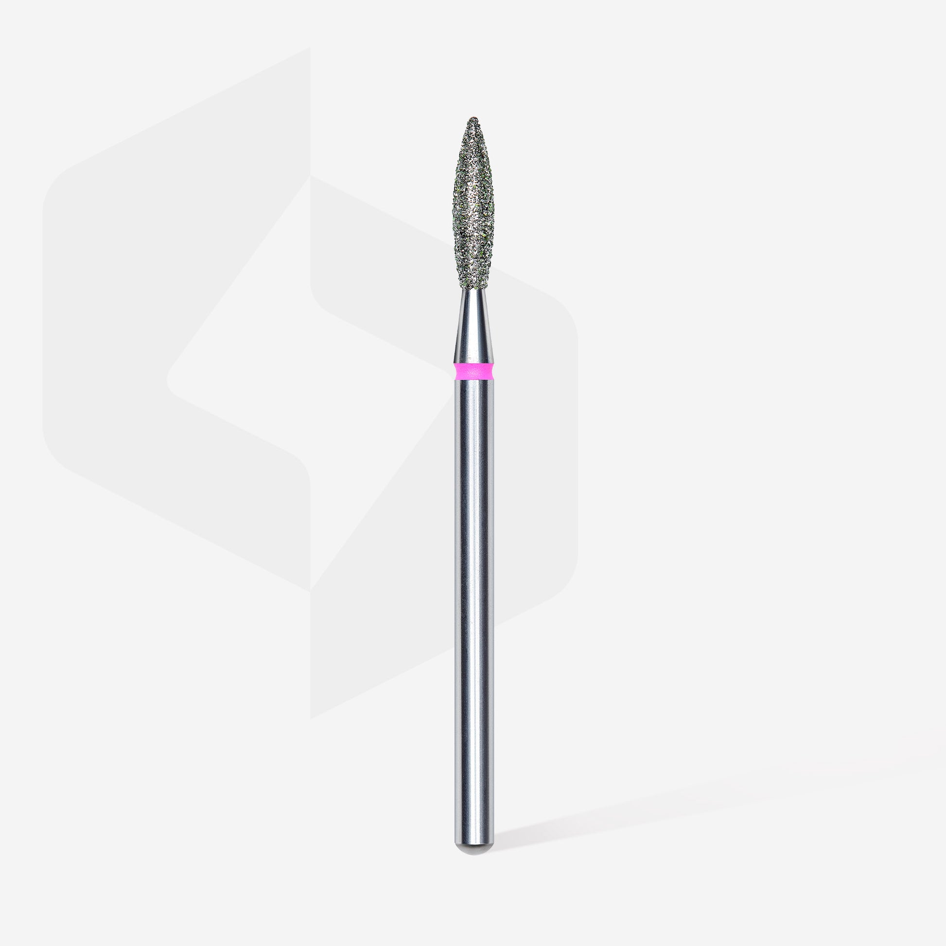 Diamond nail drill bit, "flame" , red, head diameter 2,3 mm/ working part 10 mm image 2