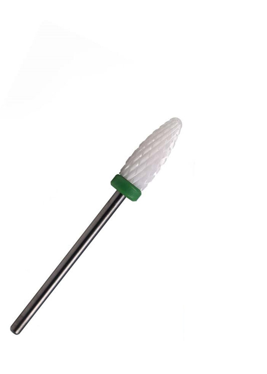 Flame Ceramic Nail Drill Bit. Green image 0