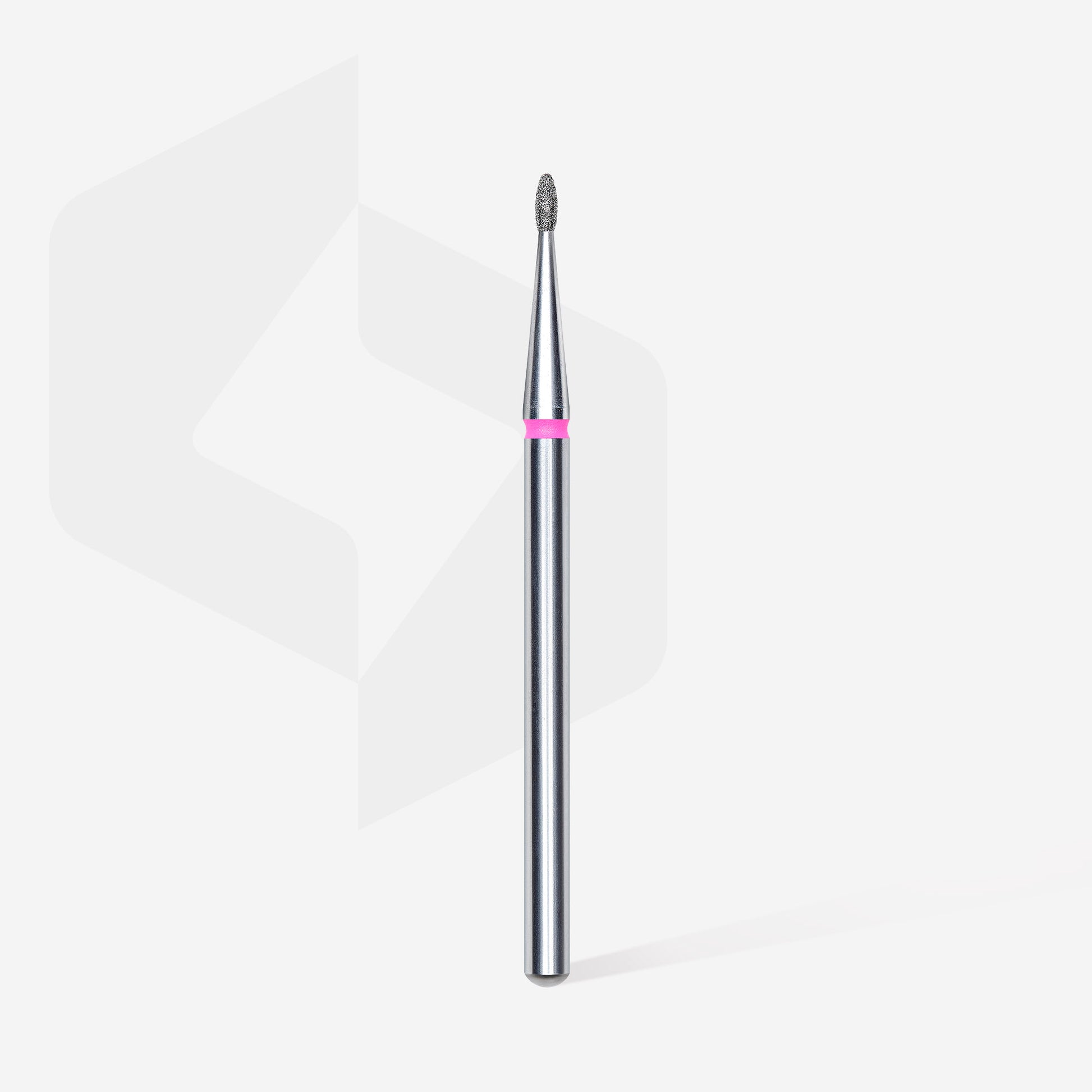 Diamond nail drill bit, rounded "bud" , red, head diameter 1.2 mm/ working part 3 mm (6 pcs) image 1