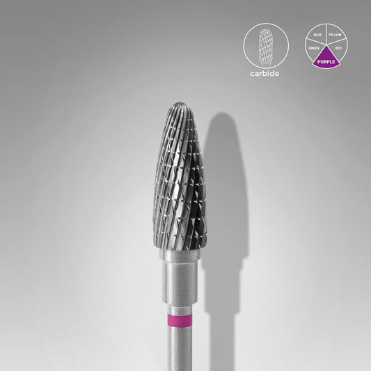 Carbide nail drill bit, “corn”, purple, head diameter 5 mm / working part 13 mm image 0
