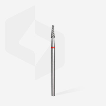 Carbide nail drill bit, “cone” red, head diameter 2.3 mm / working part 8 mm image 1
