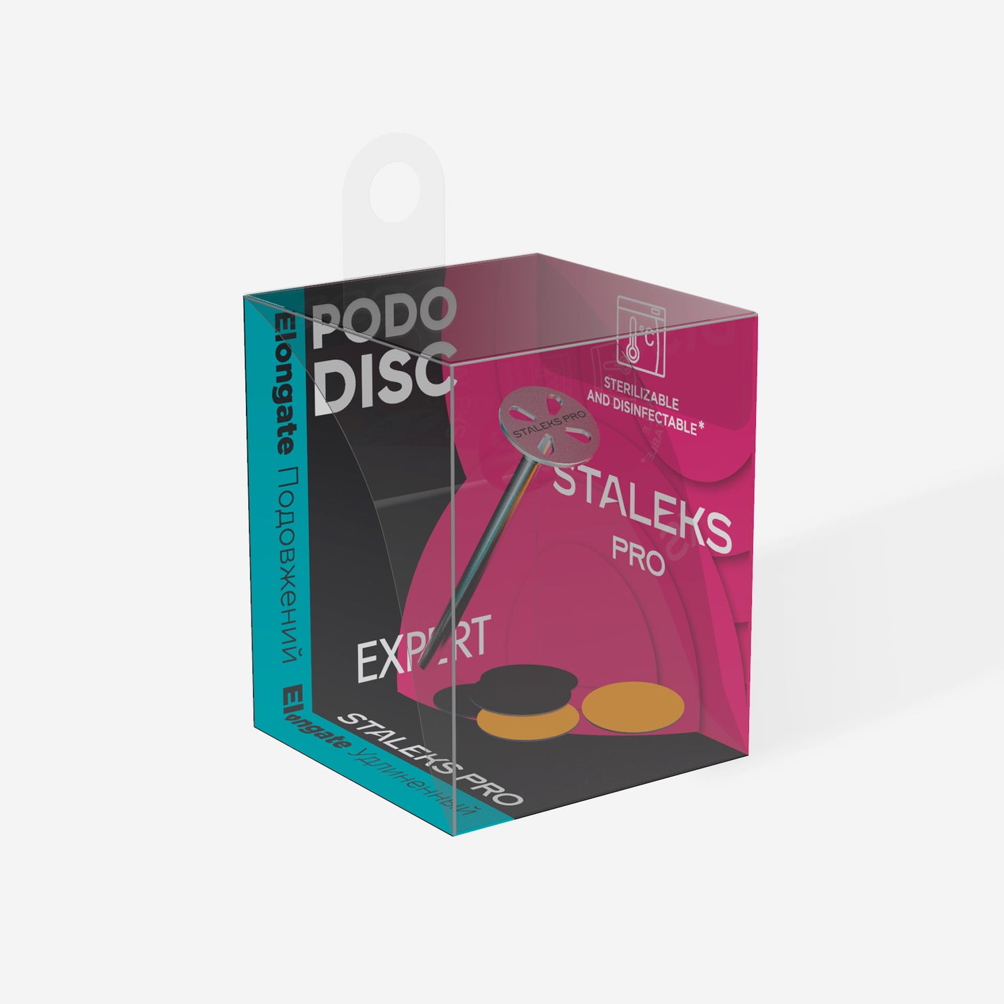 Elongate pedicure disc  PODODISC STALEKS PRO ХS and disposable file 180 grit 5 pc (10 mm) image 3