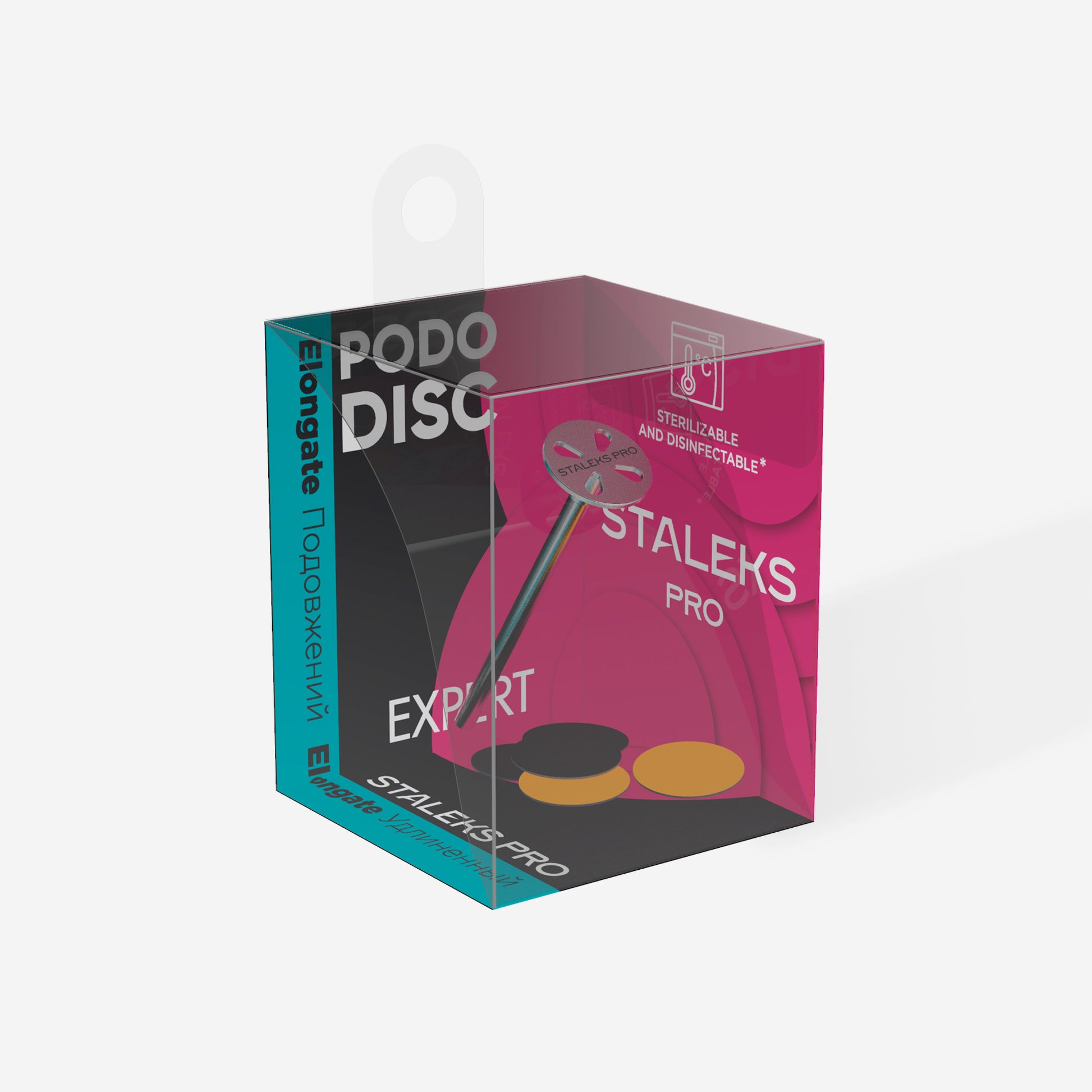 Elongate pedicure disc  PODODISC STALEKS PRO ХS and disposable file 180 grit 5 pc (10 mm) image 3