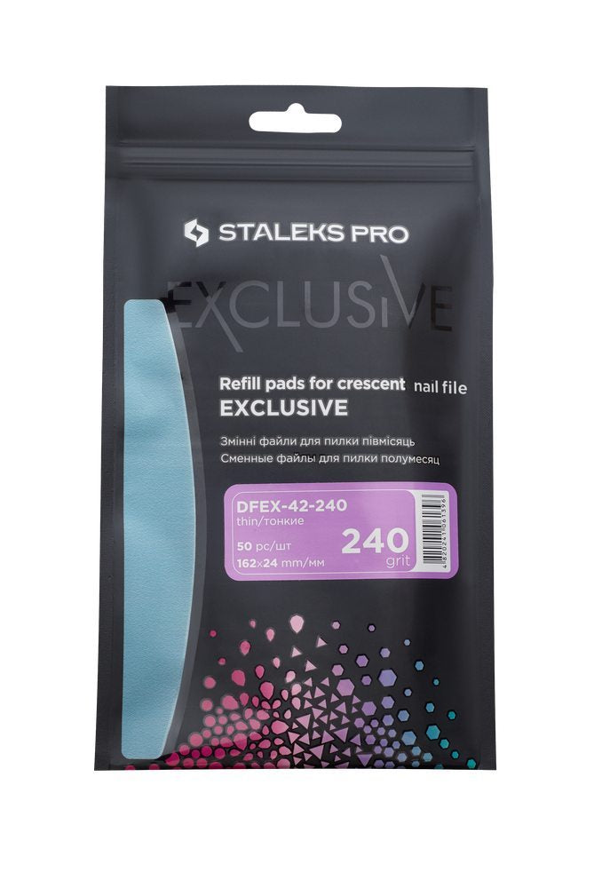 Disposable files for crescent nail file EXCLUSIVE 42 240 grit (50 pcs) (Copy) image 2