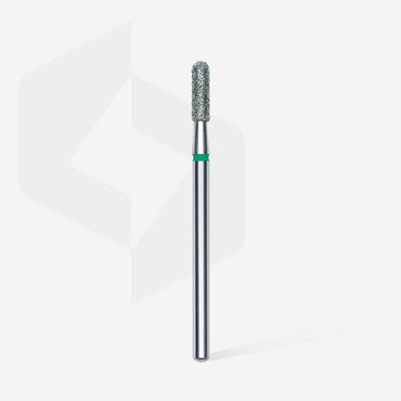 Diamond nail drill bit, rounded "cylinder", green, head diameter 2.3 mm/ working part 8 mm image 1