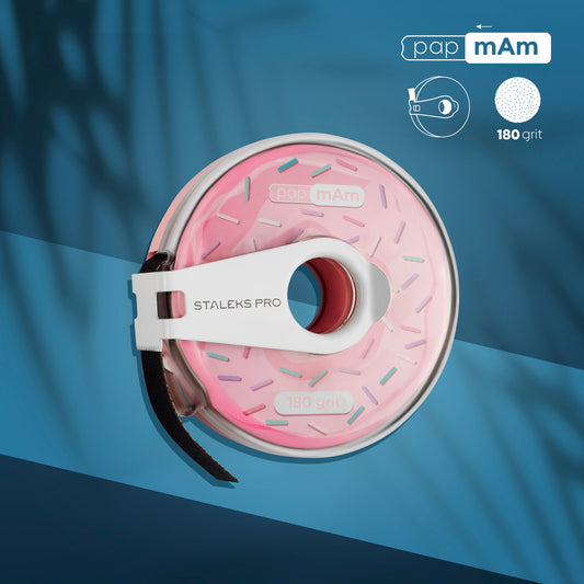 Nail file refill roll papmAm in a plastic case Bobbinail STALEKS PRO 180 grit  (7meters) image 0