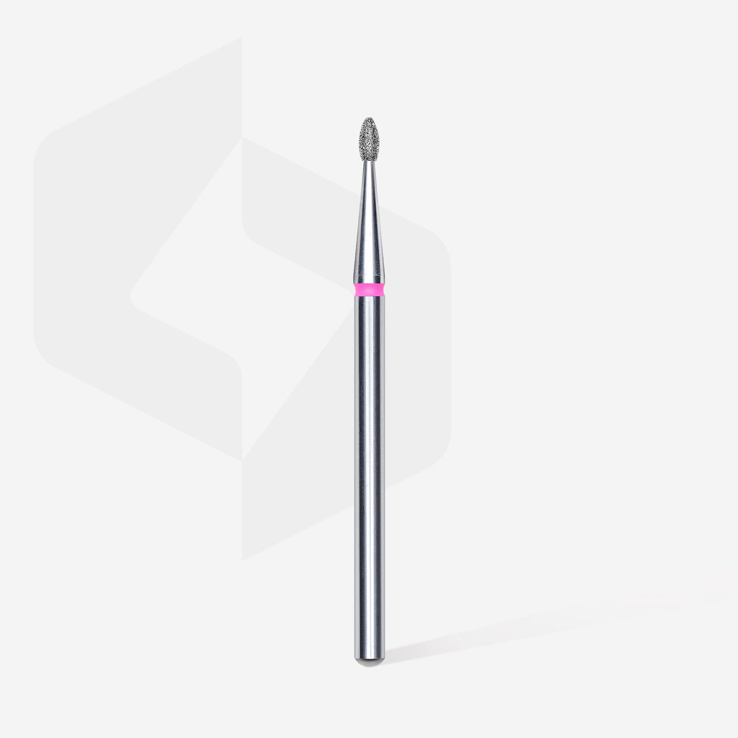 Diamond nail drill bit, rounded "bud" , red, head diameter 1.6 mm/ working part 3.4 mm image 1