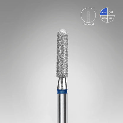 Diamond nail drill bit rounded cylinder blue EXPERT head diameter 2,5 mm / working part 10 mm image 0