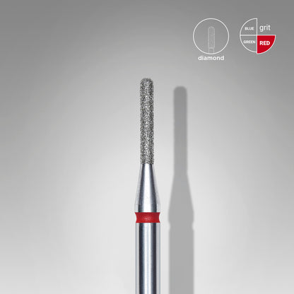 Diamond nail drill bit rounded cylinder red EXPERT head diameter 1,4 mm / working part 8 mm