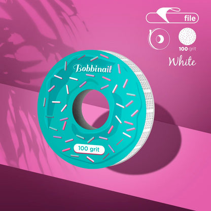 Disposable white abrasive tape EXPERT 100 grit for the plastic case