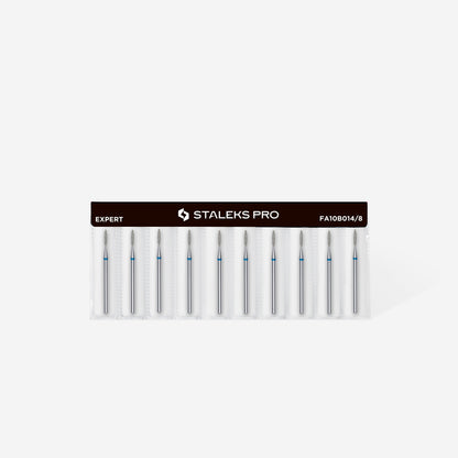 Diamond nail drill bit flame blue EXPERT head diameter 1,4 mm / working part 8 mm