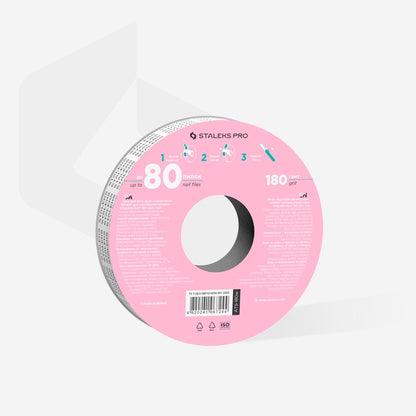 Disposable white abrasive tape EXPERT 180 grit for the plastic case