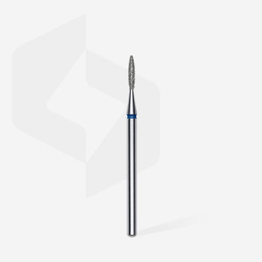 Diamond nail drill bit pointed flame blue EXPERT head diameter 1,6 mm / working part 8 mm