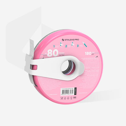 Disposable white abrasive tape EXPERT 180 grit in a plastic case