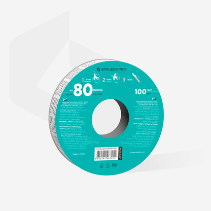 Disposable white abrasive tape EXPERT 100 grit for the plastic case