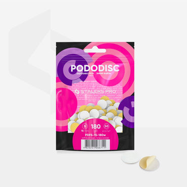 Disposable white files on soft foam layer PODODISC S EXPERT 240 grit (50 pcs)